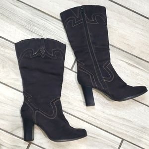 no boundaries kickass knee high heel boots
